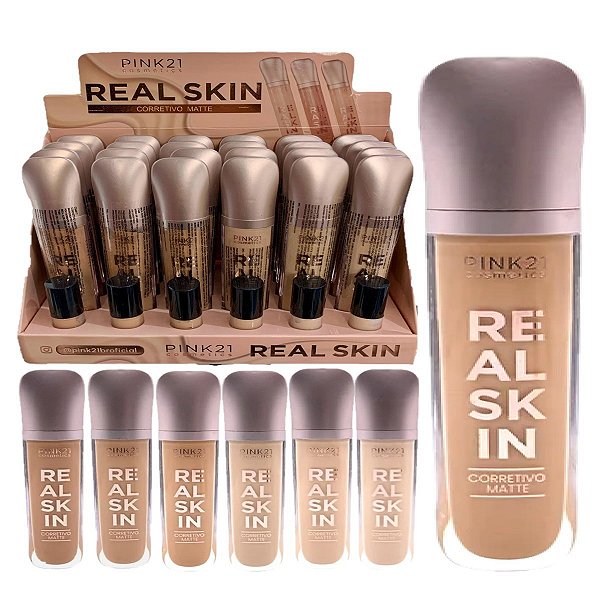 Pink 21 - Corretivo Real Skin Claros e Medios CS4817 -24 Und