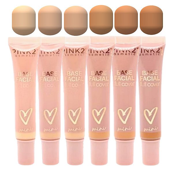 Pink 21 - Base Facial Cores Escuras CS5045 - 6 Und