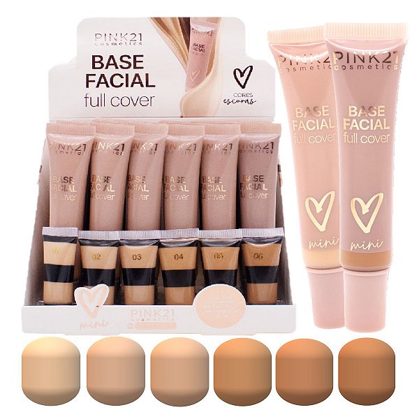Pink 21 - Base Facial Cores Escuras CS5045 - 24 Und