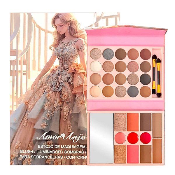 Amor Anjo - Kit de Maquiagem c/ Espelho Princesa Verde Oliva