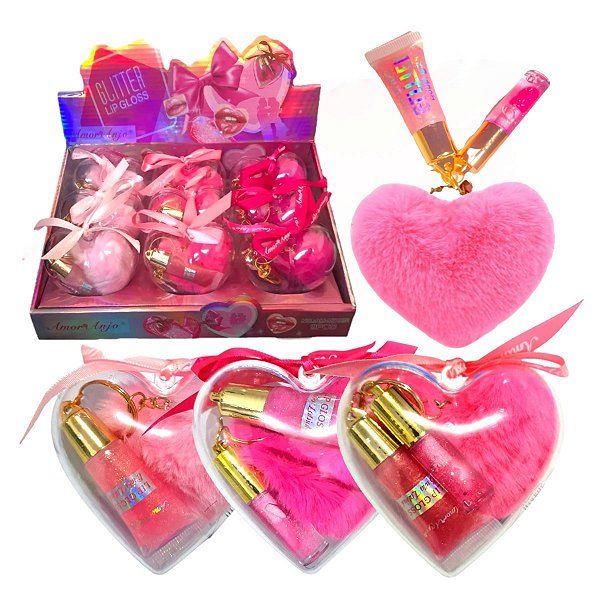 Amor Anjo - 2 Gloss com Pom Pom - Box C/09 Kits