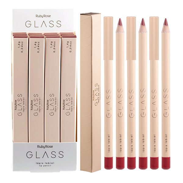 Ruby Rose - Lapis Labial GLASS LL04 - 12 Und