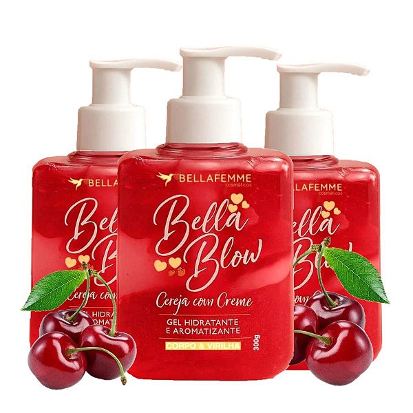 Bella Femme - Gel Aromatizante Virilha Cereja - 12 Und