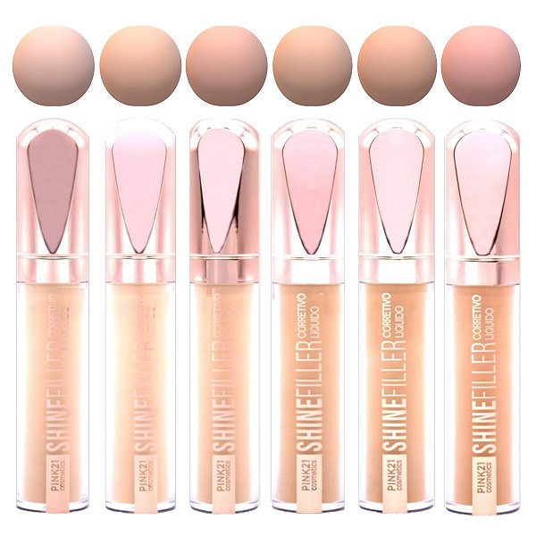 Pink 21 - Corretivo Shine Filler Tons Claros CS4819 - 6 Und