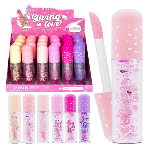 Pink 21 - Lip Gloss Magico Giving Love CS4782 - 24 Und