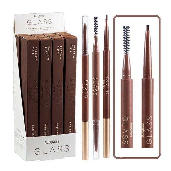 Ruby Rose - Lapis de Sobrancelha Duo GLASS UNIVERSAL - 12 Un