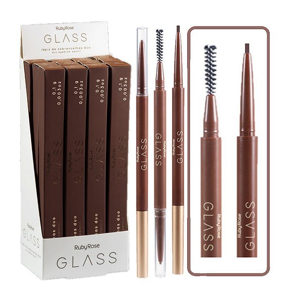 Ruby Rose - Lapis de Sobrancelha Duo GLASS MEDIO - 12 Und