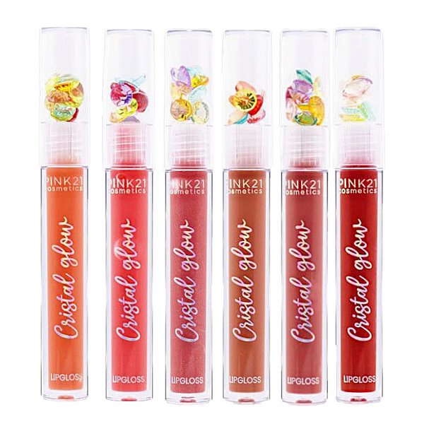 Pink 21 - Lip Gloss Cristal Glow A - 6 Und  (A)