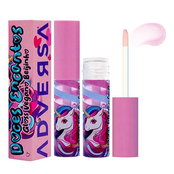 Adversa - Gloss Vegano Beijinho Unicornio AD314 - Merengue