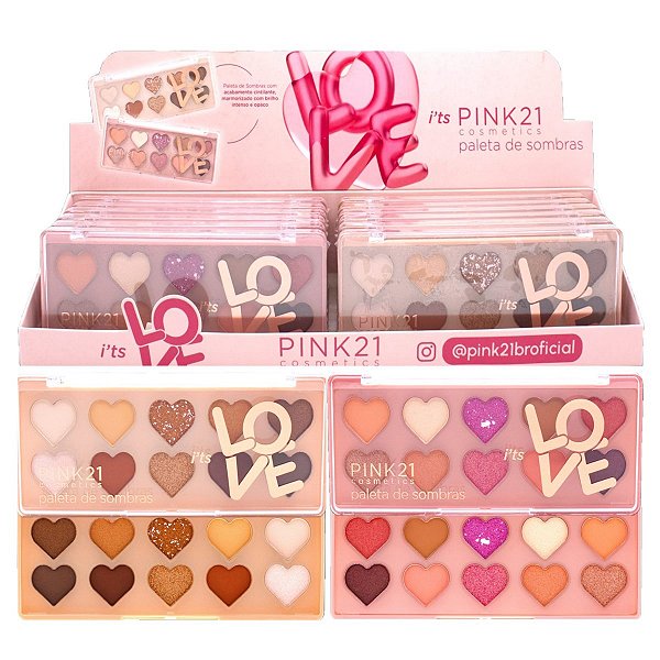 Pink 21 - Paleta de Sombras Love CS4643 - 12 Und