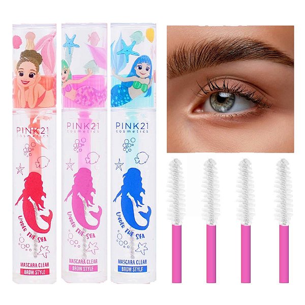 Pink 21 - Mascara de Cilios Incolor CS4494 - 12 Und