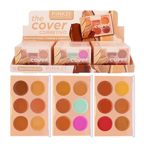 Pink 21 - Paleta de Corretivo The Cover CS5486 - 24 Und