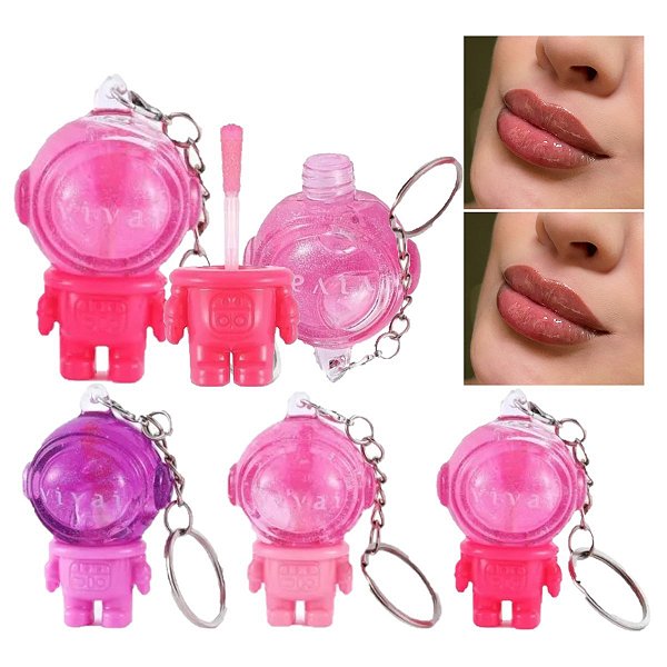 Vivai - Lip Gloss Magico Astro Chaveiro Glitter 3152 - 6 Und