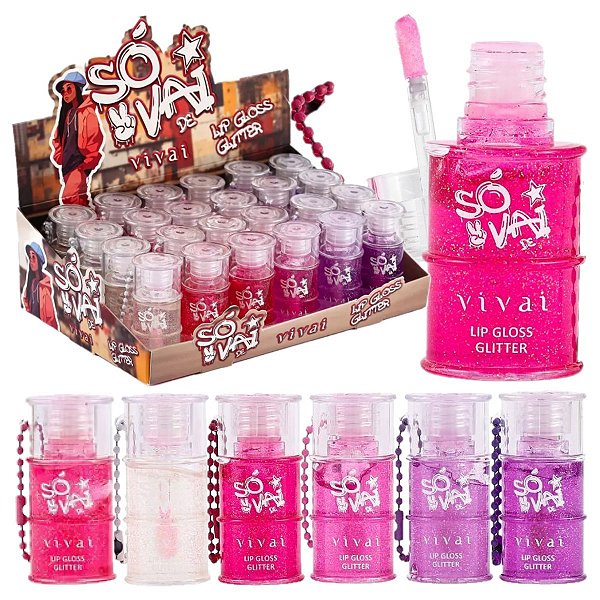 Vivai - Lip Gloss Glitter Só Vai - 24 Und