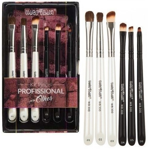 Macrilan - Kit de 6 Pinceis Profissionais para Olhos  WB300