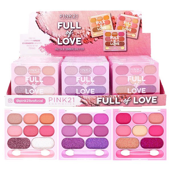 Pink 21 - Paleta de Sombras Full of Love CS4617 - 24 Und