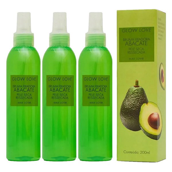 Max Love - Bruma Fixadora Glow Love ABACATE - 6 Und