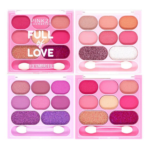 Pink 21 - Paleta de Sombras Full of Love CS4617 - 6 Und
