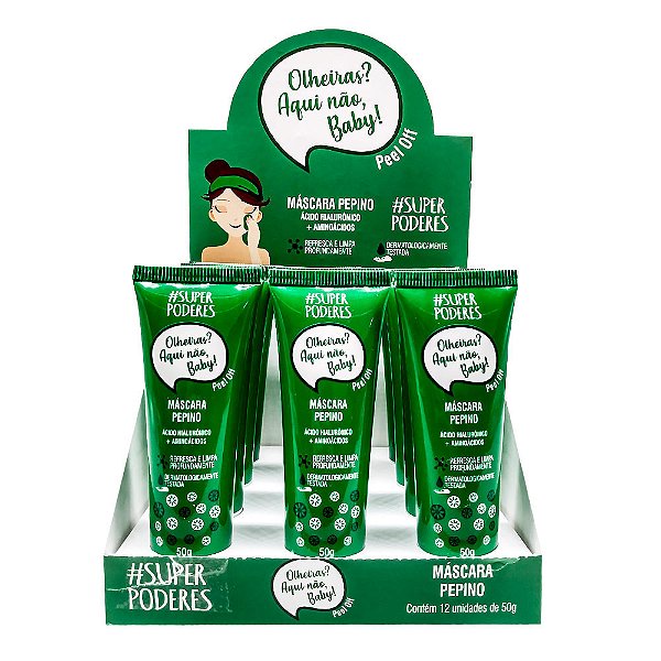 Super Poderes - Mascara Facial Pepino ( Val 10/25 ) - Box C/12 Unid