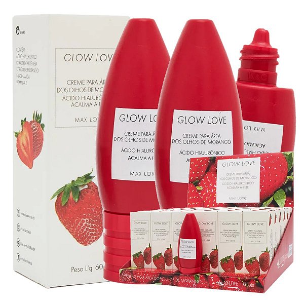 Max Love - Creme Para Area dos Olhos Morango - 36 Und