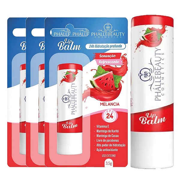 Phallebeauty - Lip Balm FPS24 Melancia PH0690 - 6 Und