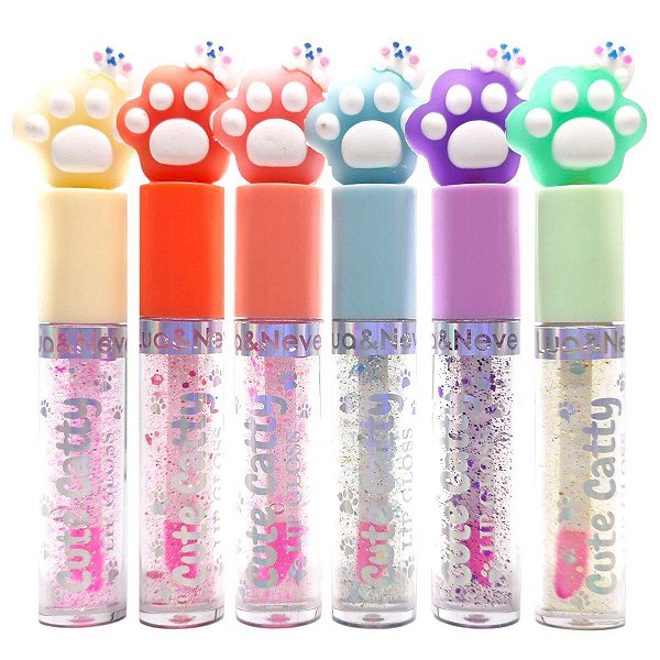 Lua e Neve - Lip Gloss Cute Catty Gato LN07029 - 6 Und