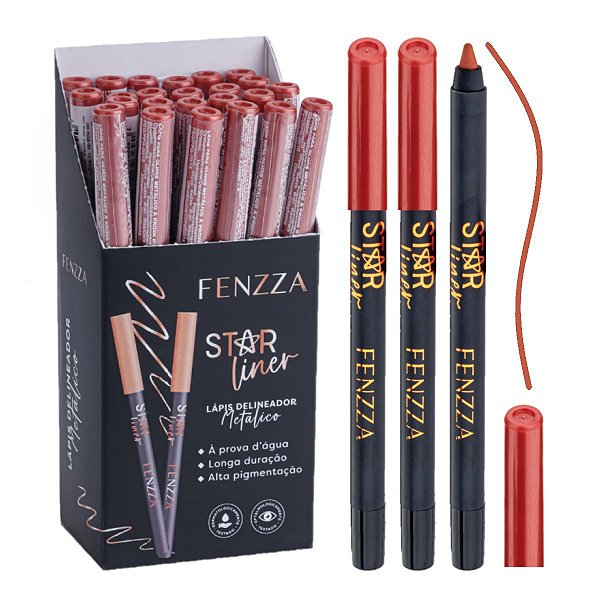 Fenzza - Lapis Delineador Metalico Cobre FZ14040 - 24 Und
