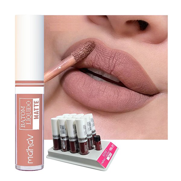 Mahav - Batom Liquido Matte Nude - Display C/12 e Prov