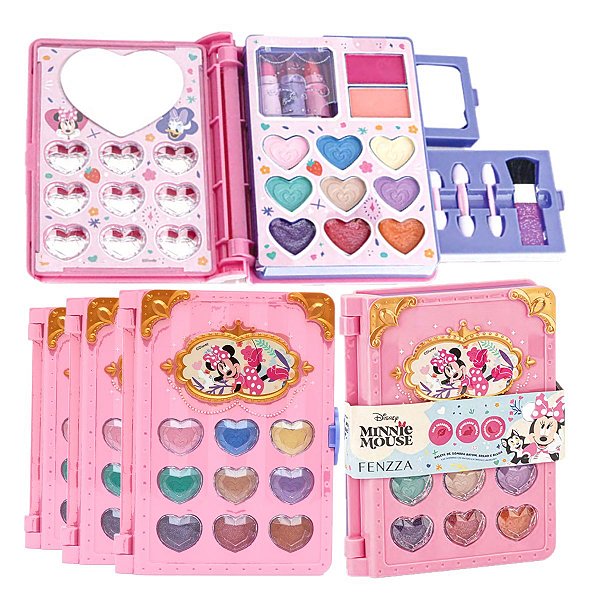 Fenzza - Kit de Maquiagem Livro Minnie Disney - 03 Kits