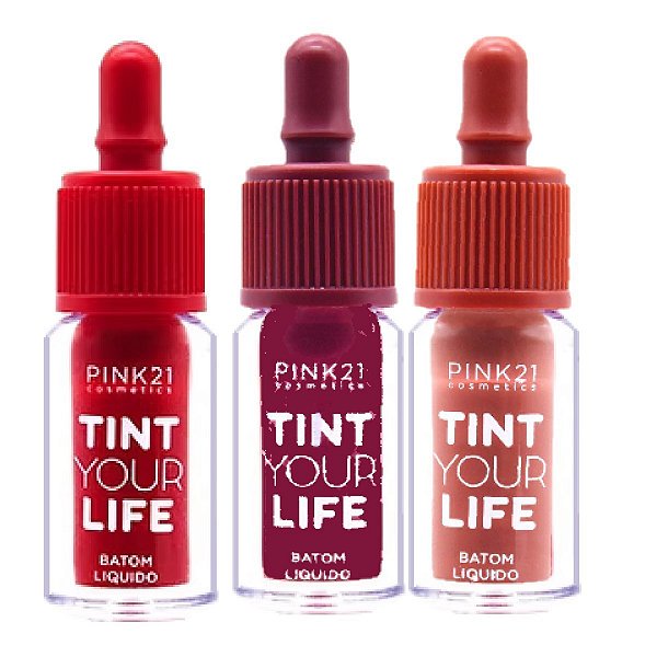 Pink 21 - Batom Liquido Matte Tint Your Life CS4806 - 6 Und