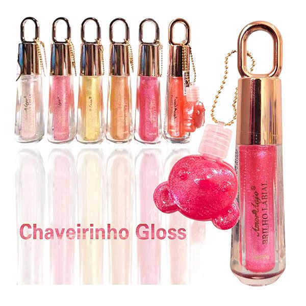 Amor Anjo - Gloss Brilho Labial com Chaveiro Brilho - 06 Un