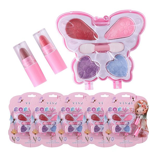 Vivai - Kit de Maquiagem Infantil Fofys Borboleta 4112 - 12 Und