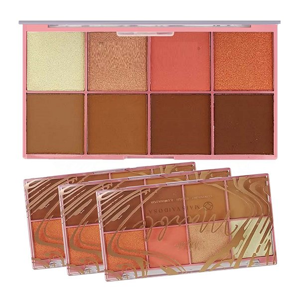 My Teen - Contorno Blush e Iluminador Marble MY8313 - 3 Und