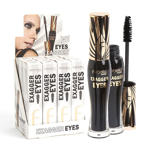 Febella - Mascara de Cilios Preta Exagger MA30442 - 12 Und