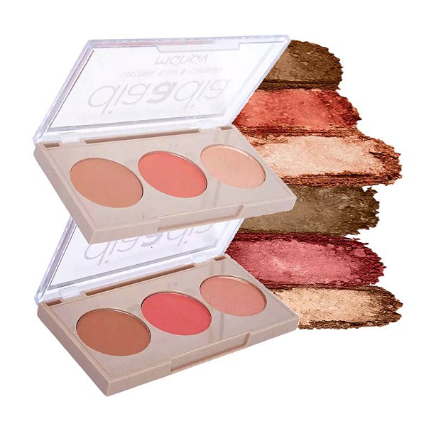 Mahav - Paleta Contorno Blush Iluminador Dia a Dia - 04 Un
