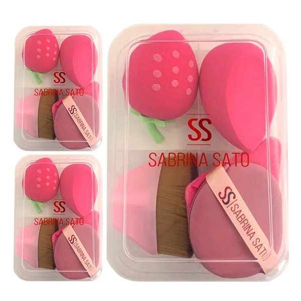 Sabrina Sato - Kit 4 Esponjas + Pincel Magico SP2041 - 3 Und
