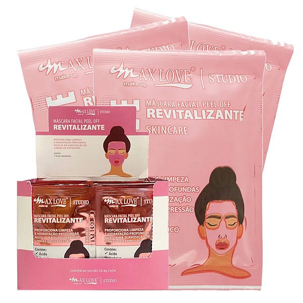 Max Love - Mascara Facial Peel Off 8g Revitalizante - 60 Und