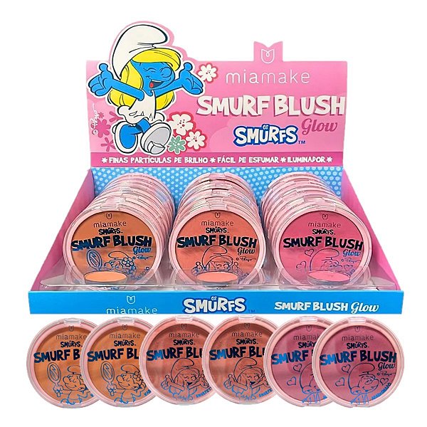 Mia Make - Blush Glow Iluminador SMURFS 560 - 24 Und