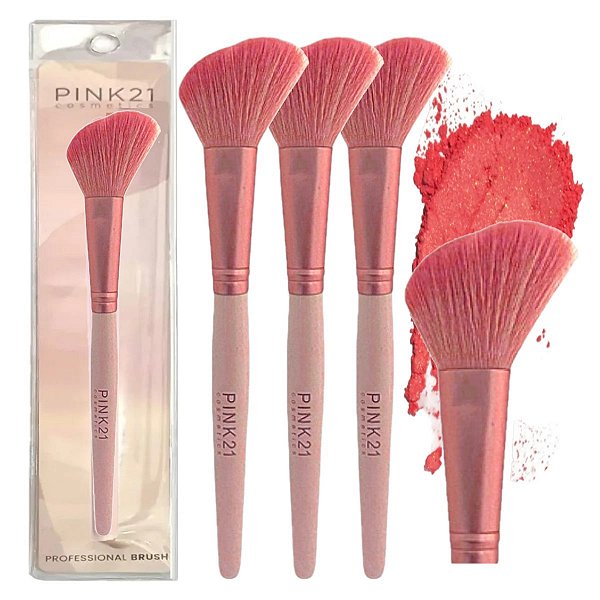 Pink 21 - Pincel Para Blush HB87275 - 6 Und