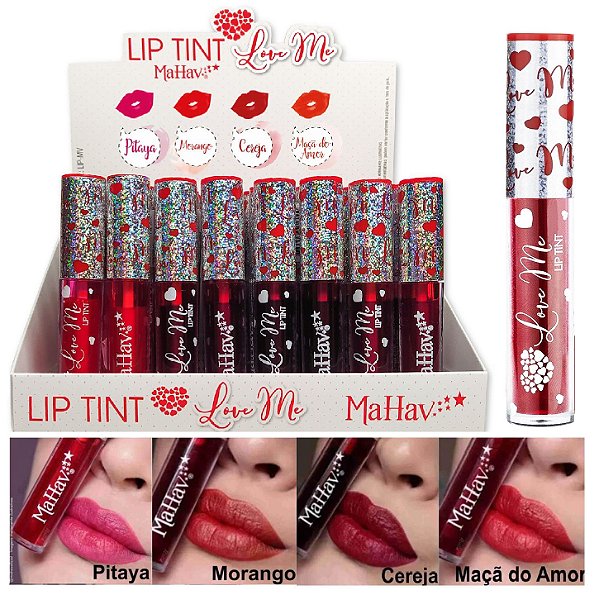 Mahav - Lip Tint Love Me 4 Tons 5 ML  - Display C/ 48 Unid