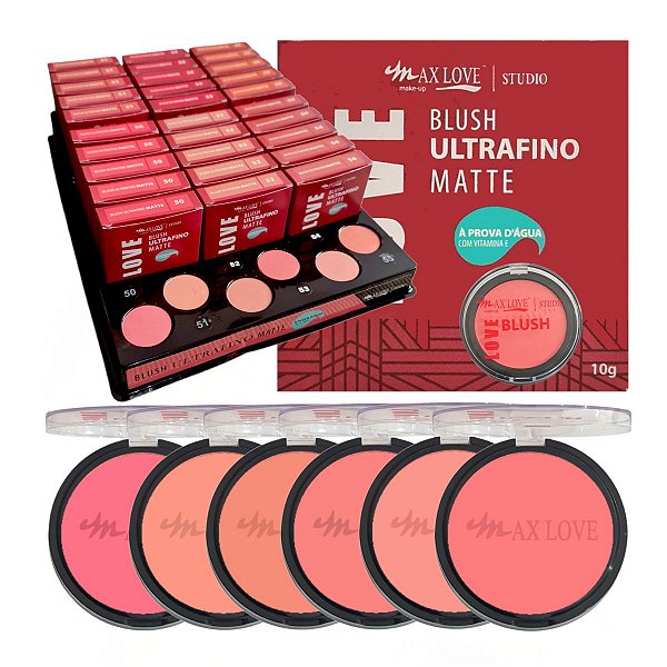 Max Love - Blush Ultrafino Matte Prova Dagua 50 a 55 - 30 Un