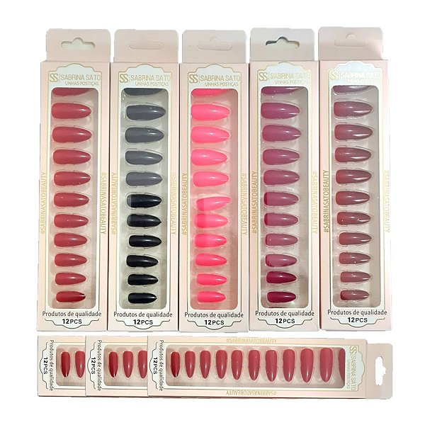 Sabrina Sato - Unhas Postiças Alongadas SS3372 - 6 Kits