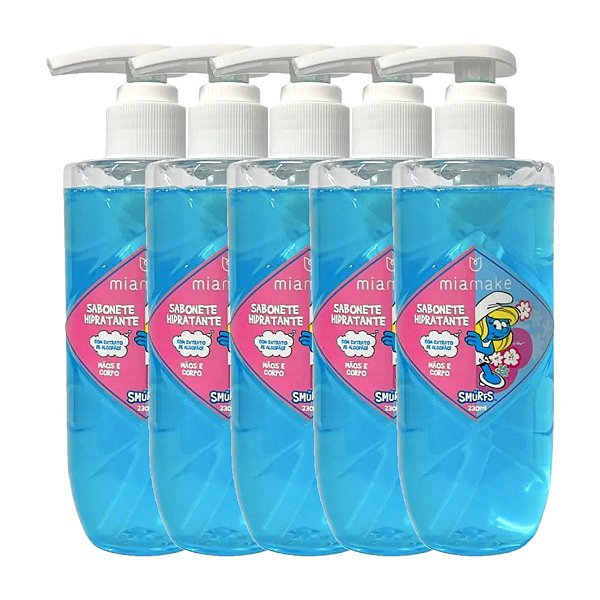 Mia Make - Sabonete Mãos e Corpo SMURFS 564 Algodão - 6 Und