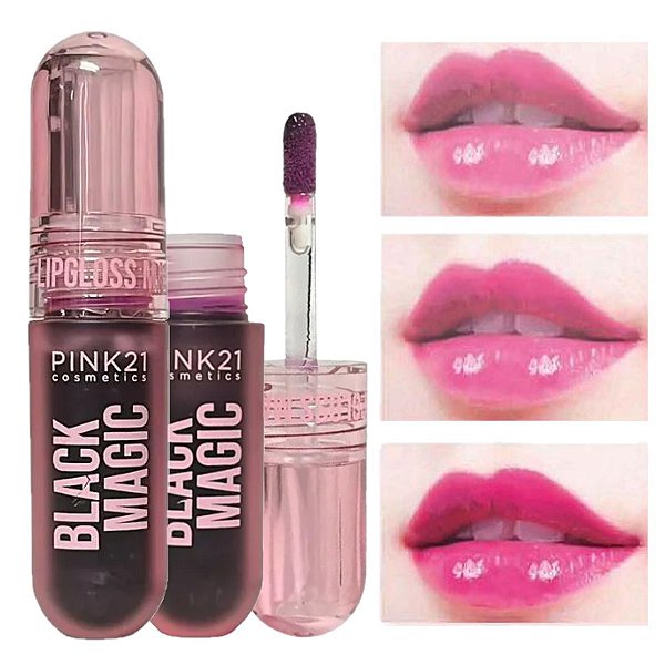 Pink 21 - Lip Gloss Magico Black CS5187 - 6 Und