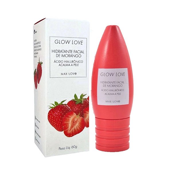 Max Love - Hidratante Facial Glow Love Morango