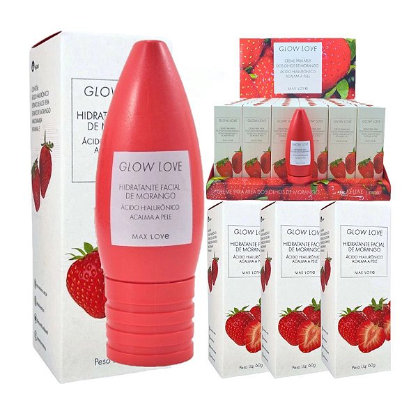 Max Love - Hidratante Facial Glow Love Morango - 36 Und