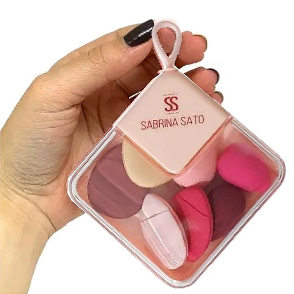 Sabrina Sato - Kit Estojo com 8 Esponjas de Maquiagem SP2011