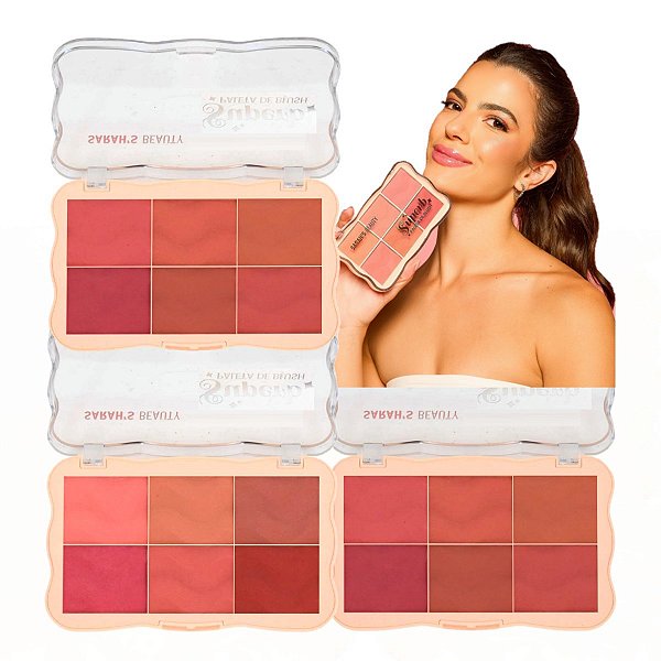 Sarahs - Paleta de Blush Superb S6415 - 6 Und