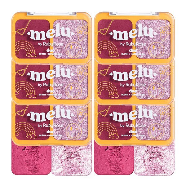 Ruby Rose - Duo de Blush e Iluminador Melu RR1002 G4 - 06 Un