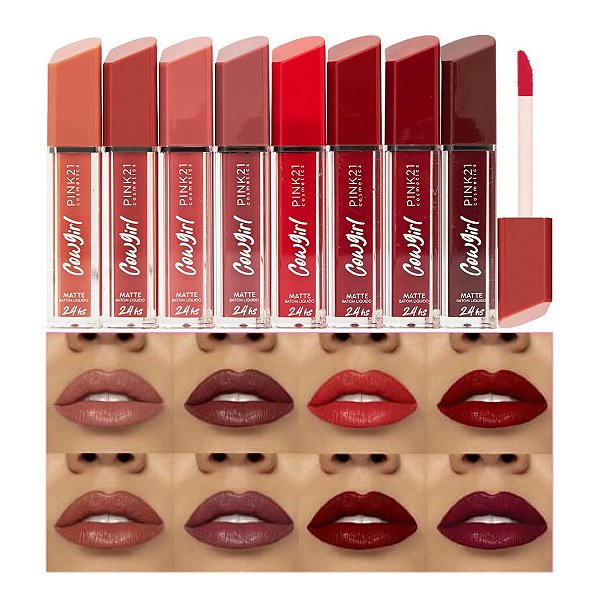 Pink 21 - Batom Liquido Matte Cowgirl 24H CS4866 - 8 Und